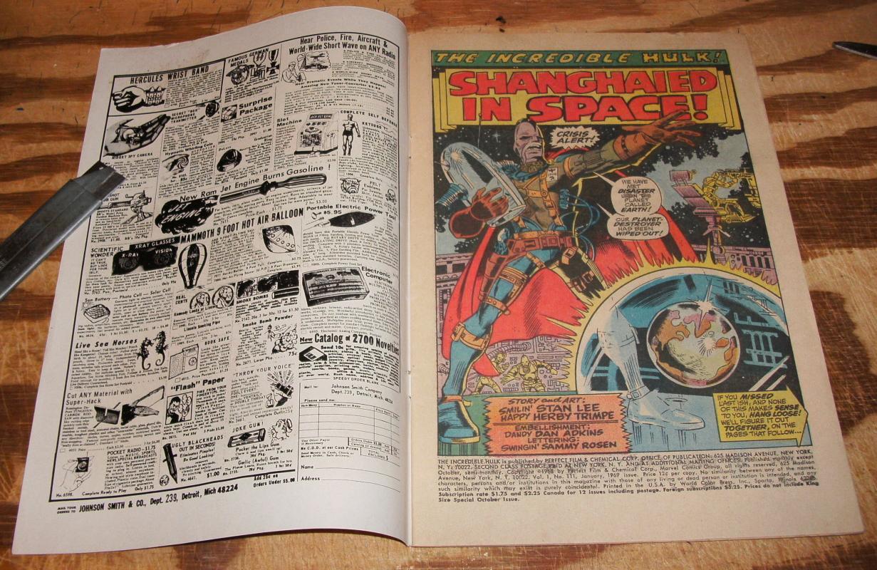 Incredible Hulk #111 comic fine 6.0