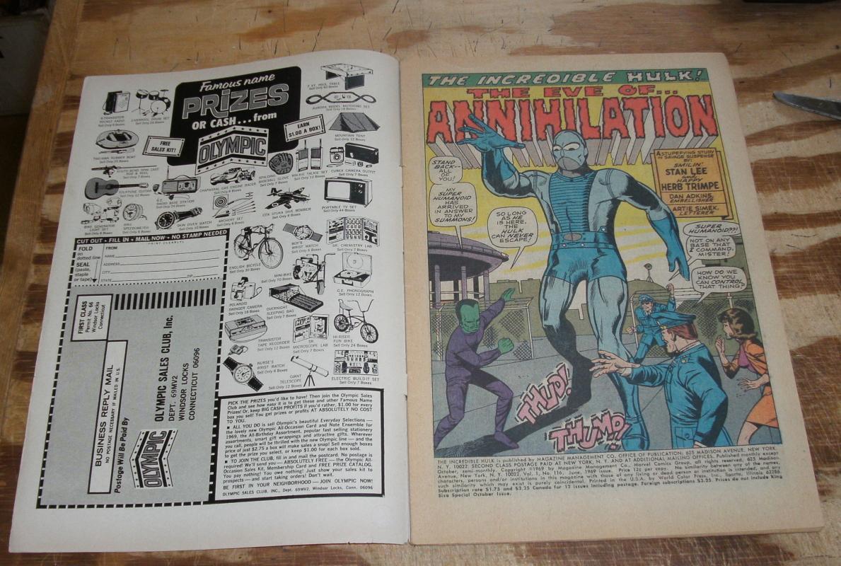 Incredible Hulk #116 very good/fine 5.0