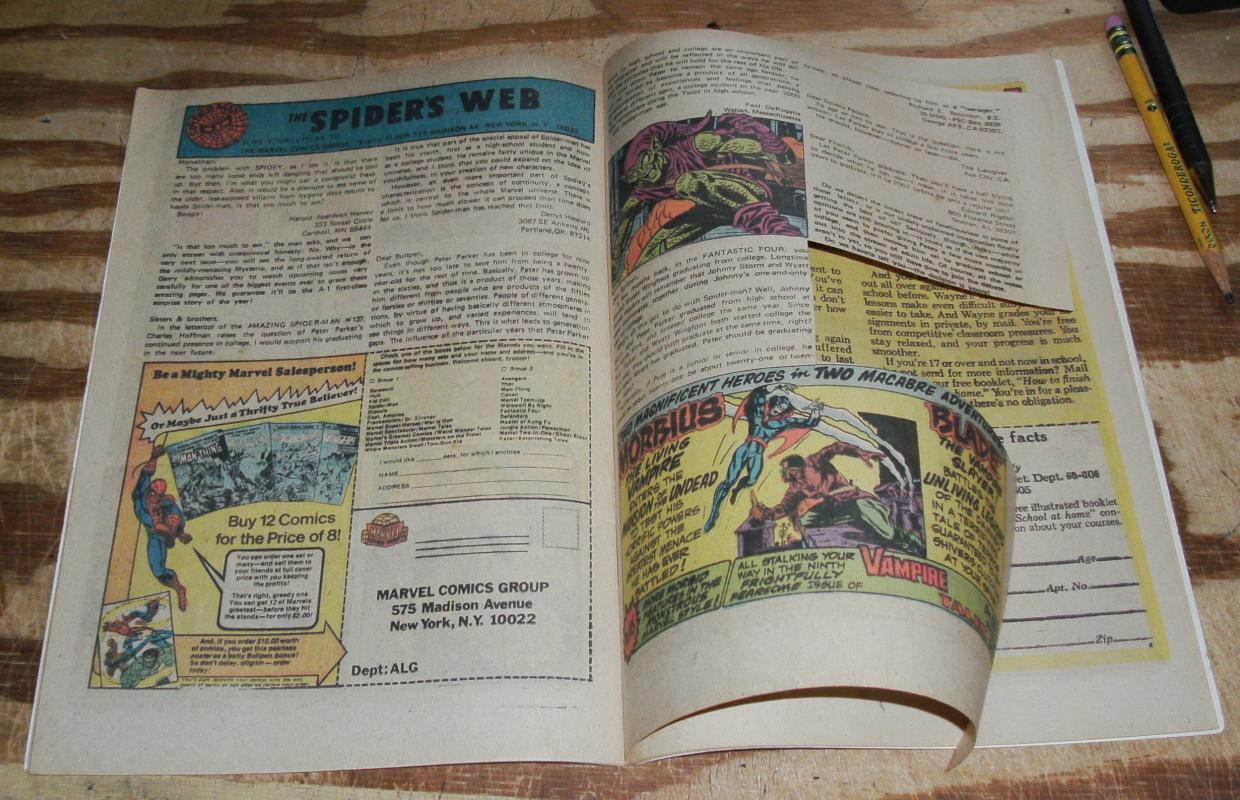Amazing Spider-man #140 very fine with clipped letters page