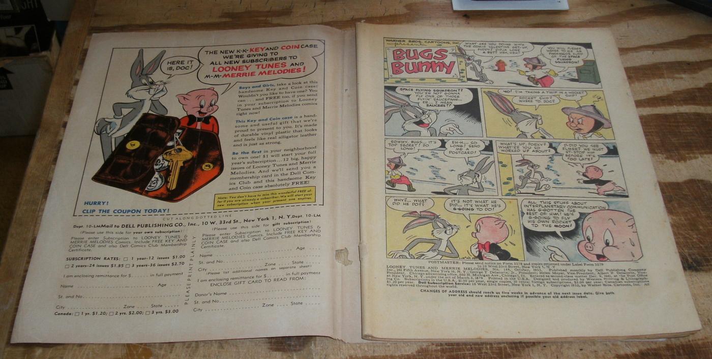Looney Tunes #144 comic book g/vg 3.0