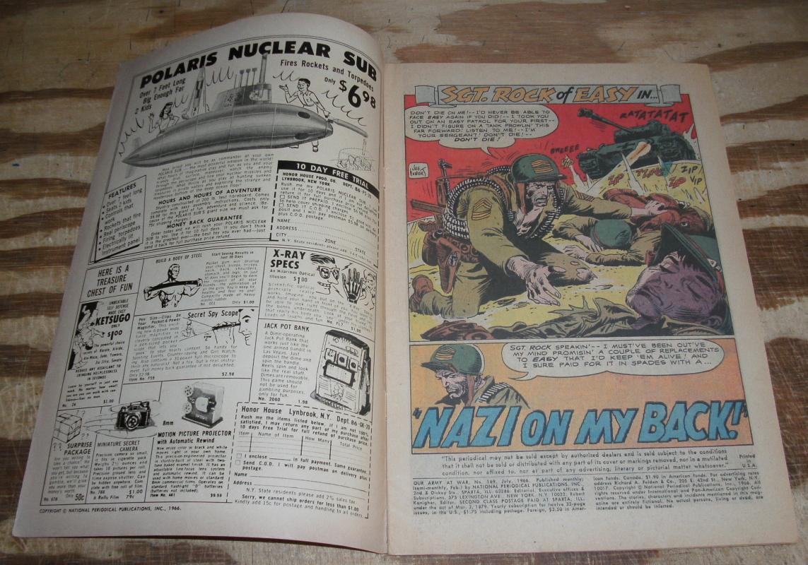 Our Army at War #169 vg/fn 5.0