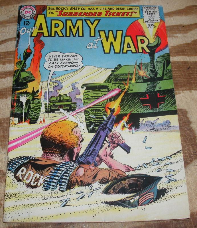 Our Army at War #149 comic book vg 4.0