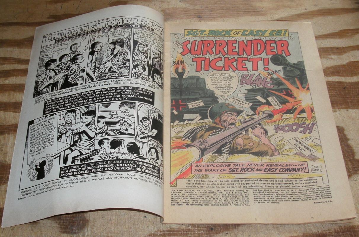Our Army at War #149 comic book vg 4.0