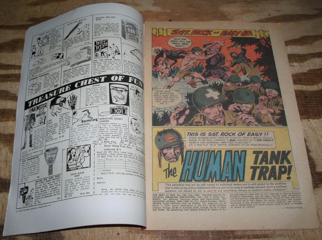 Our Army at War #156 vg/fn 5.0