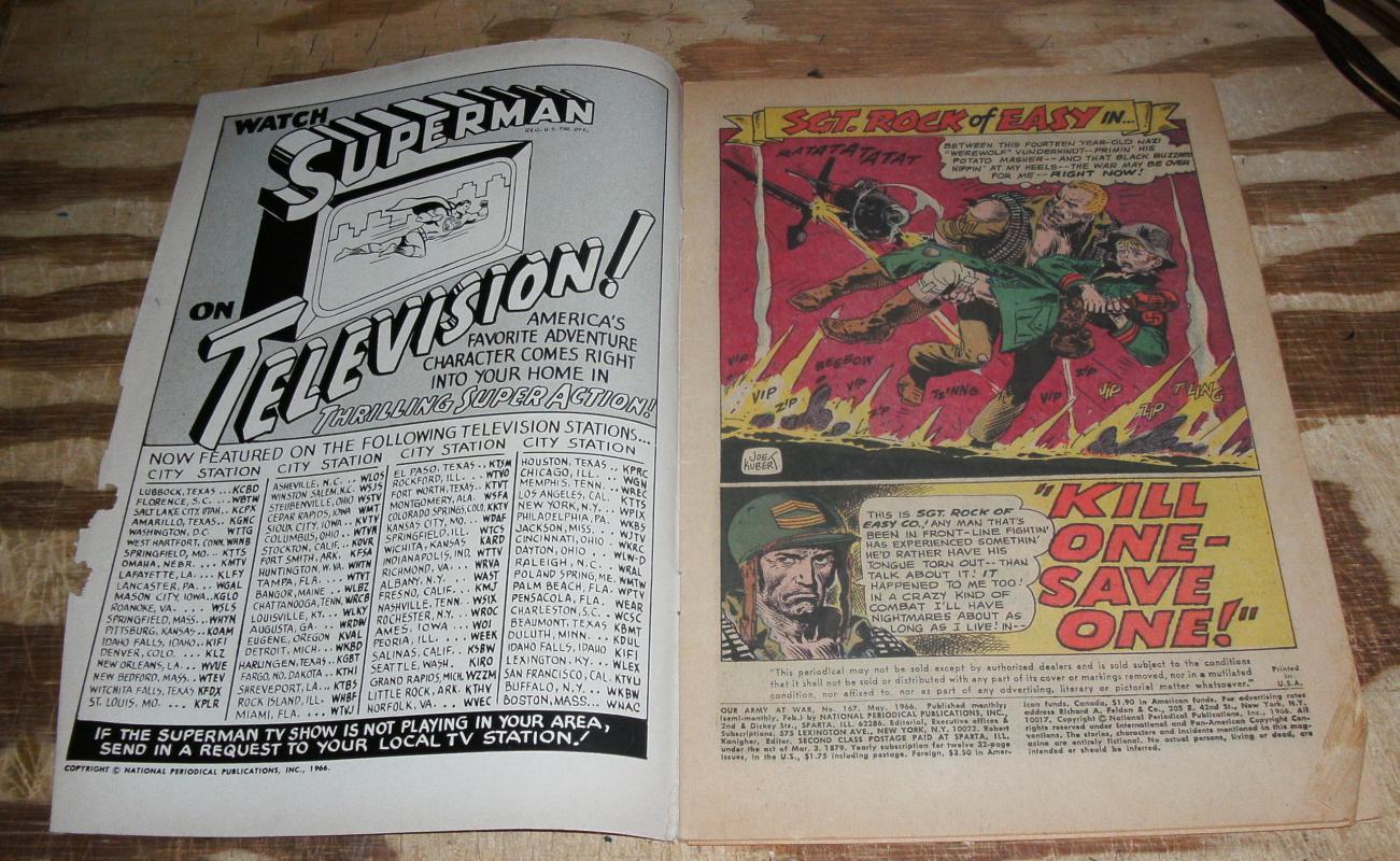 Our Army at War #167 comic book good/very good 3.0