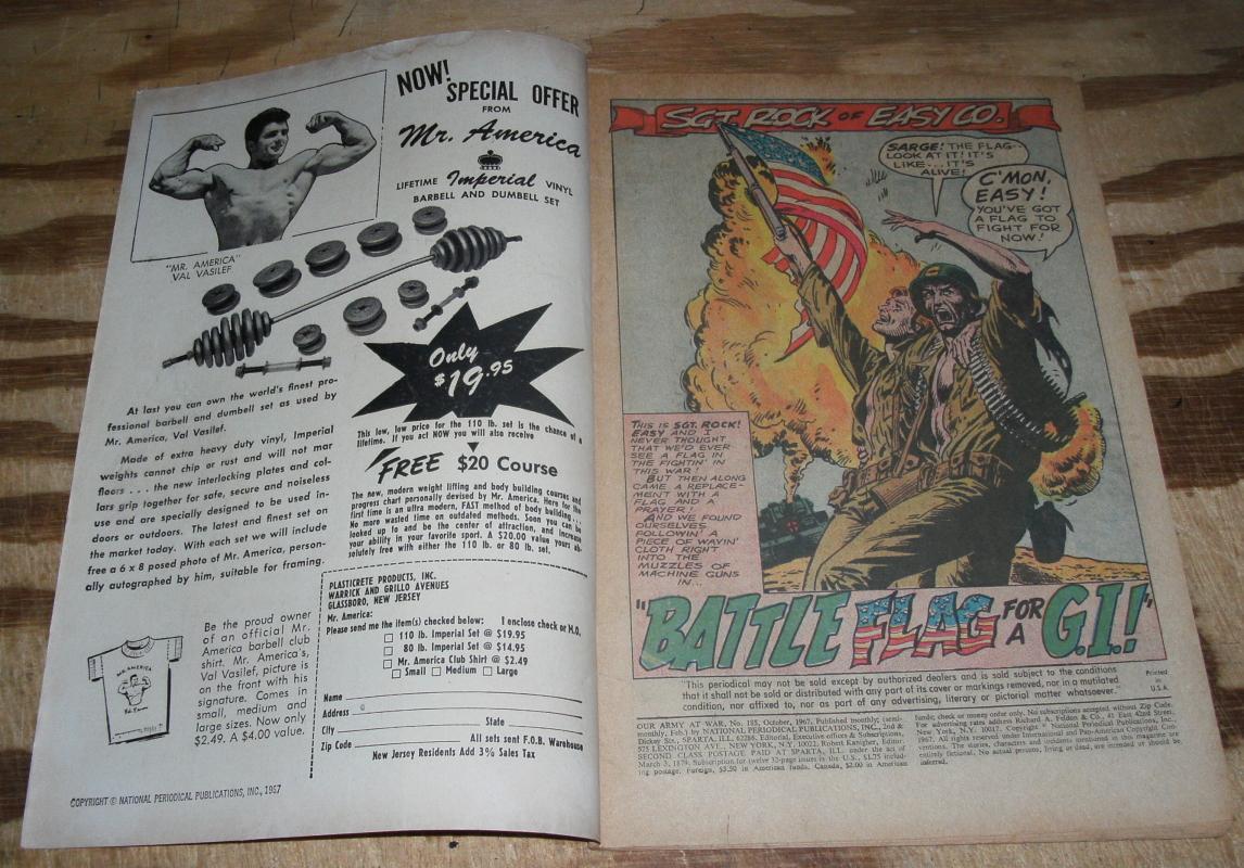 Our Army at War featuring Sgt. Rock #185 very good/fine 5.0