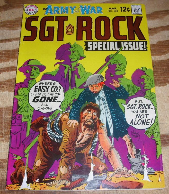 Our Army at War featuring Sgt. Rock #204 comic book fine 6.0