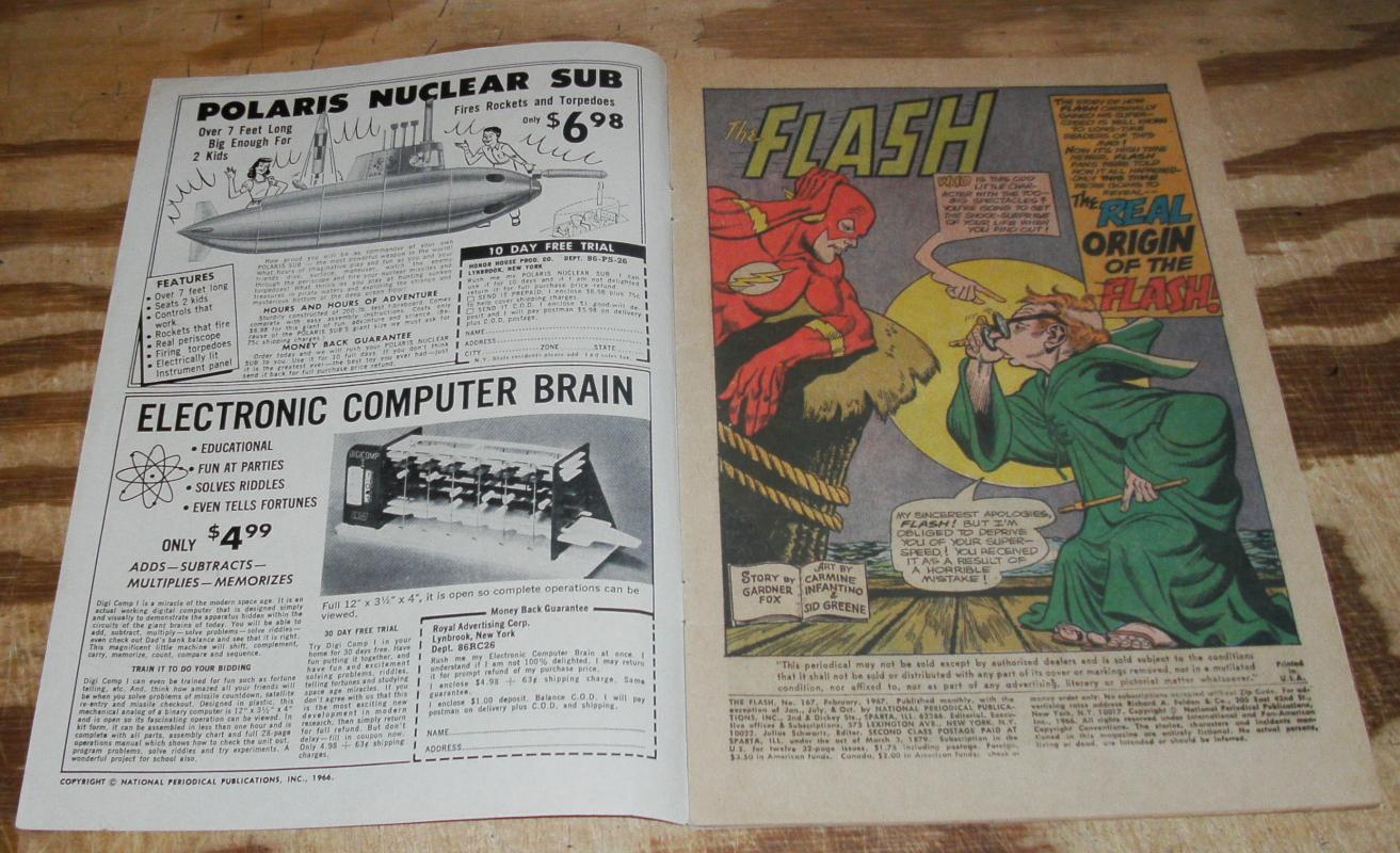 The Flash #167 very good/fine 5.0