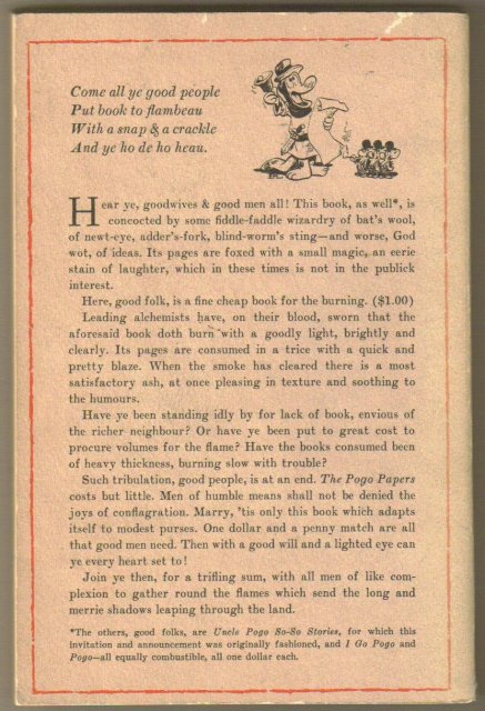 ThePogo Papers 1953 by Walt Kelly paperback