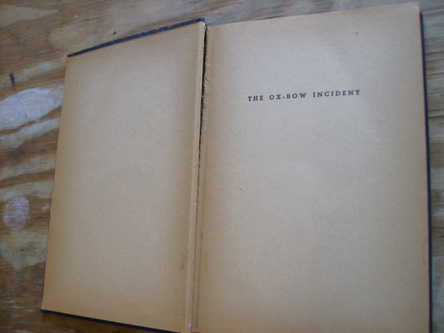 The Ox-Bow Incident 2nd printing 1945