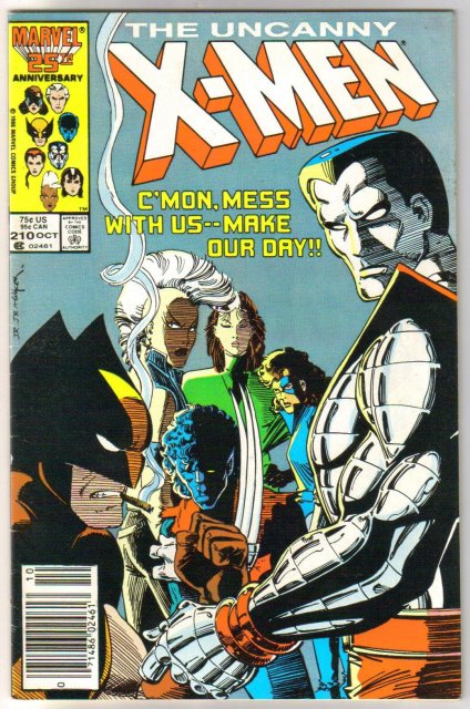 Uncanny X-Men #210 comic book very fine 8.0