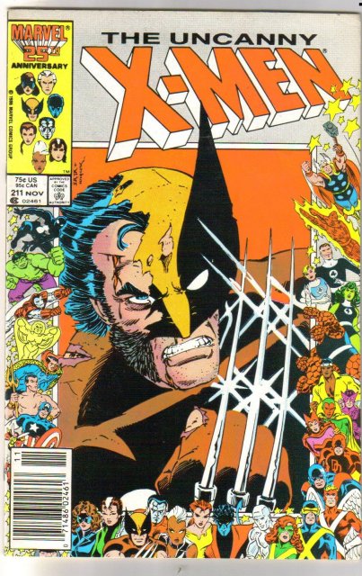 Uncanny X-Men #211 comic book very fine 8.0