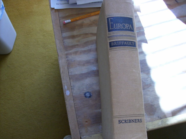Europa hardcover original by Robert Briffault 1935