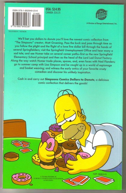 Simpsons Comics Dollars to Donuts brand new mint graphic novel