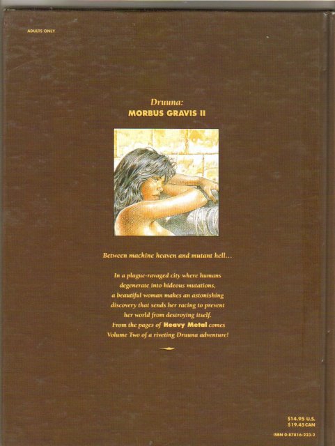Morbus Gravis 2: Druuna Hardback graphic novel brand new mint