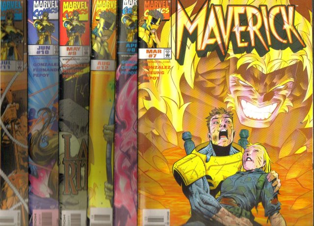 Maverick by Gonzalez original Marvel series 1 to 12 average near mint 9.4