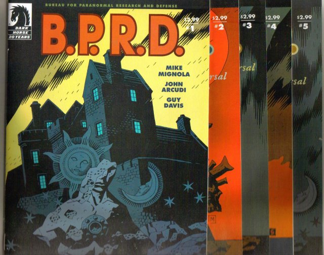 B.P.R.D. The Universal Machine five issue set of comic books near mint 9.4