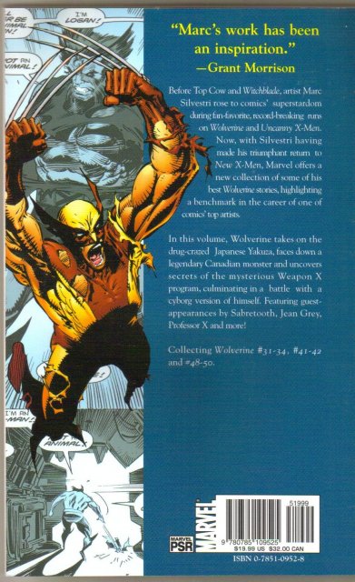 Marvel Legends 6 Wolverine Marc Silvestri trade paperback brand new mint