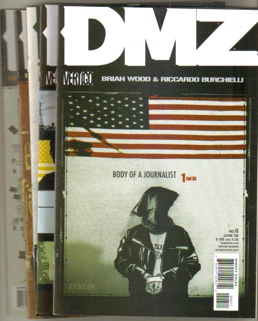 DMZ Body of a Journalist 5 issue set near mint comic books