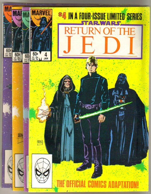 Star Wars Return of the Jedi 4 issue set near mint comic books