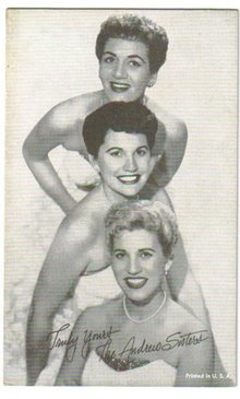 Andrews Sisters arcade card