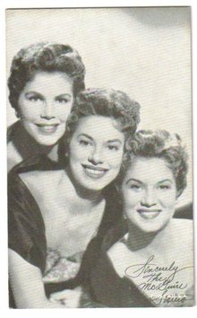 McGuire Sisters arcade card