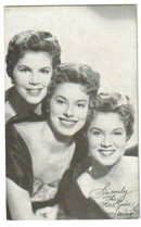 McGuire Sisters arcade card