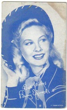 Penny Edwards arcade card slight stain