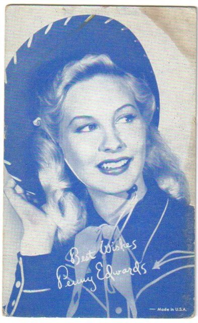 Penny Edwards arcade card slight stain