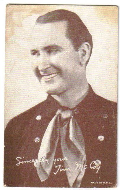 Tim McCoy arcade card with minor stain