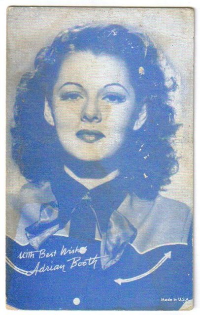 Adrian Booth arcade card with minor stain