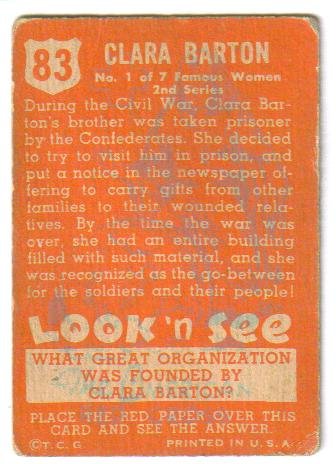 Clara Barton Look'n See card