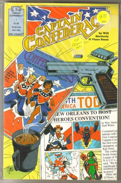 Captain Confederacy 4 issue mini series near mint comic books