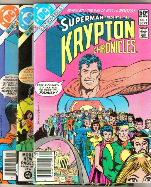 Superman Presents the Krypton Chronicles 3 issue mini series all very fine