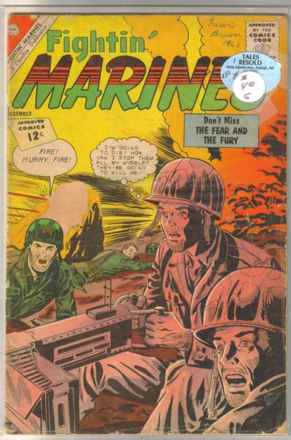 An assortment of 8 Charlton Fightin' Marines comic books