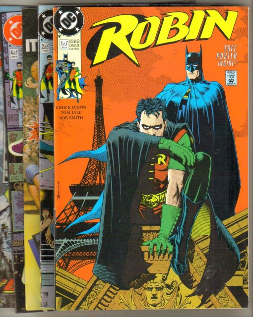 Robin complete 1991 mini-series of 5 comic books in mint condition