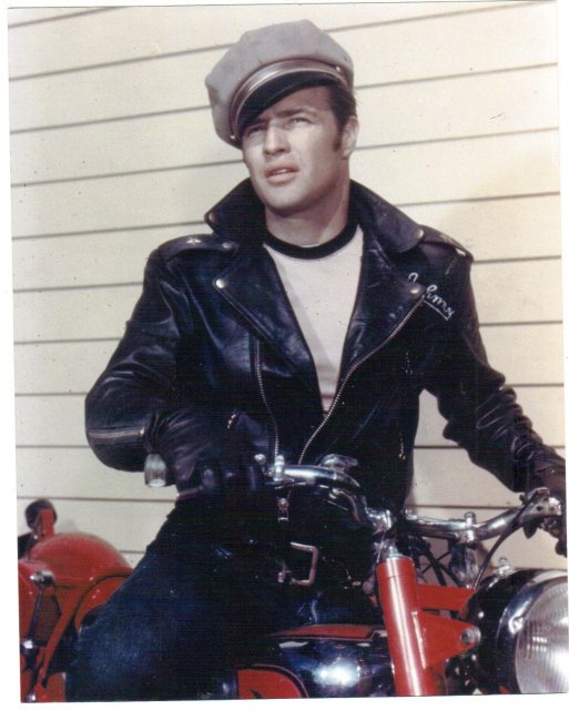 Marlon Brando Wild One glossy color photo 8 by 10