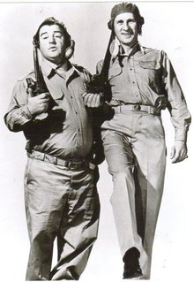 Abbott and Costello Buck Private black and white glossy 8 by 10 photograph