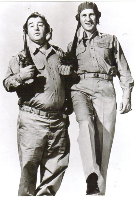 Abbott and Costello Buck Private black and white glossy 8 by 10 photograph