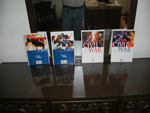 Civil War comic book assortment of 4