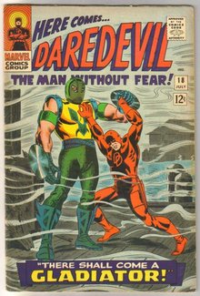 Daredevil #18 comic book letter page clipped