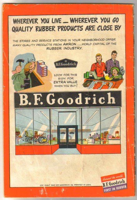 B.F. Goodrich Wonder Book of Rubber comic book