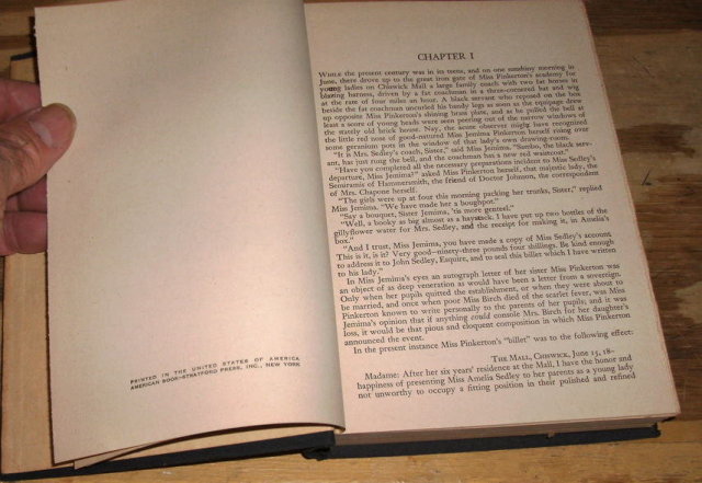 Vanity Fair by William Thackeray Book League of America edition