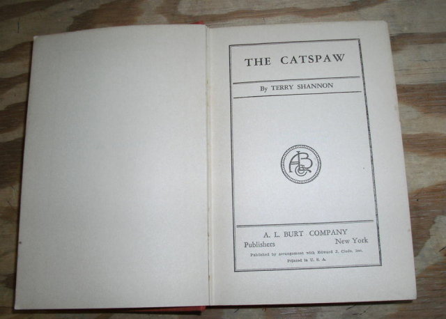 Catspaw by Terry Shannon 1929 edition