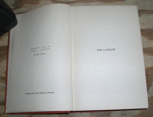 Catspaw by Terry Shannon 1929 edition