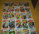 41 different old Incredible Hulk comic books