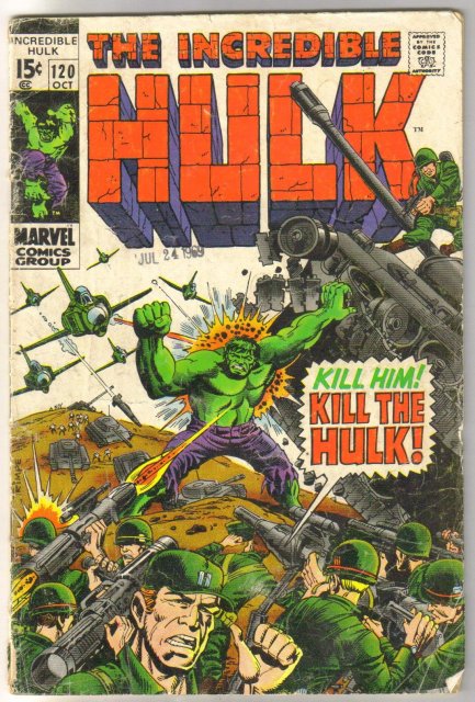 Incredible Hulk #120 comic book very good 4.0