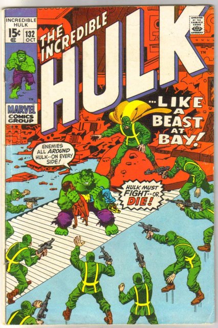 Incredible Hulk #132comic book fine 6.0