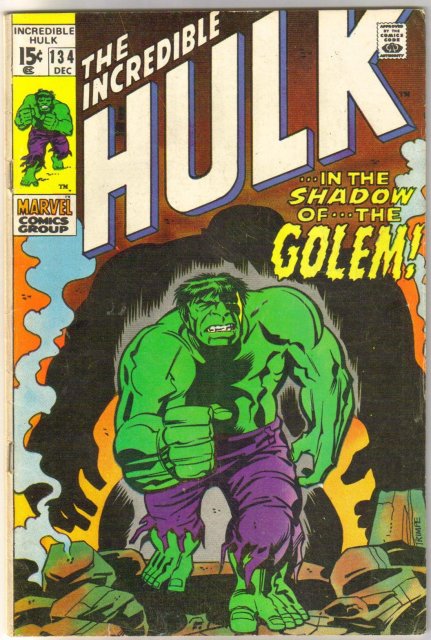 Incredible Hulk #134 comic book fine/very fine 7.0