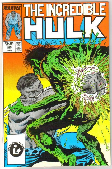 Incredible Hulk #334 comic book very fine/near mint 9.0